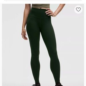 Lululemon Wunder Under Leggings - size 14, Rainforest Green